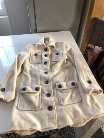 Manteau long écru ETAM