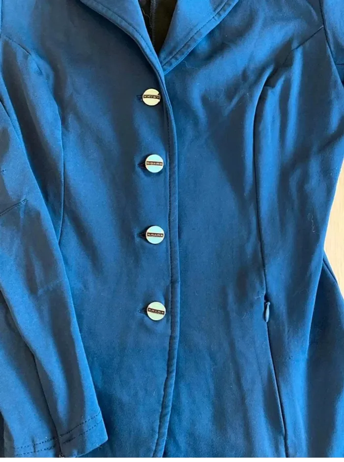 Veste  de Concours d’Équitation  Animo, Bleu  Marine, Taille  34 / XS,  Made in  Italy - photo numéro 4