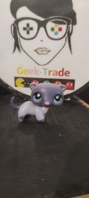 Littlest Petshop LPS furet ferret 482 Hasbro Authentic Purple Violet  Petshop