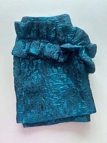 Jupe de soirée bleu argentée irisé taille S Zara