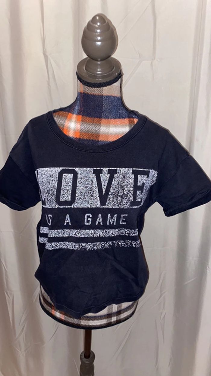 14 ans - cache cache tee shirt noir et blanc large