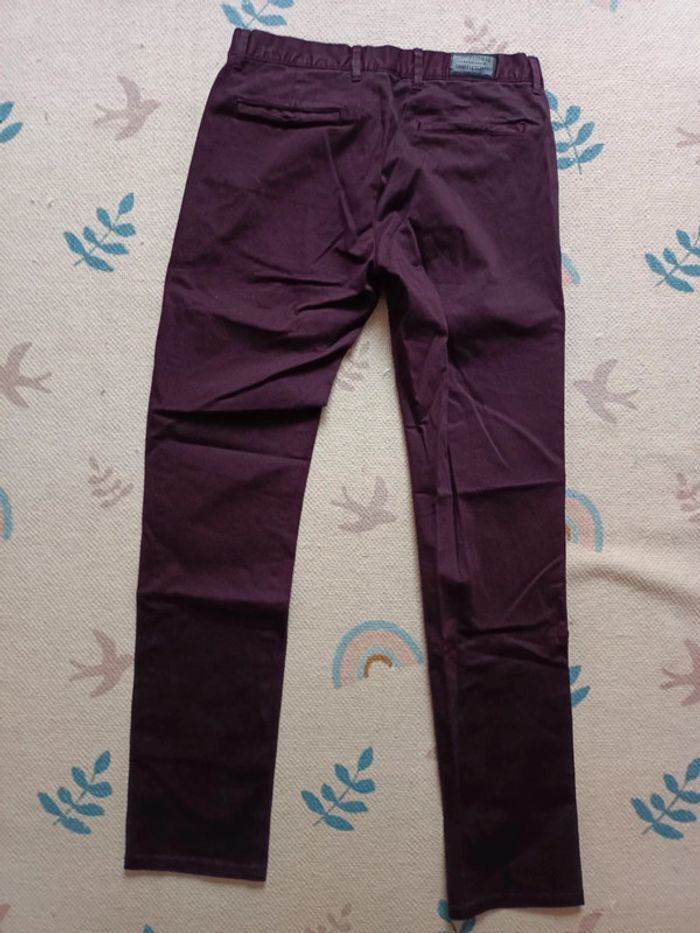Pantalon zara man homme 38 bordeaux - photo numéro 5
