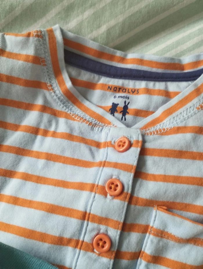Lot de 3 tee-shirts manches courtes 6 mois - photo numéro 4