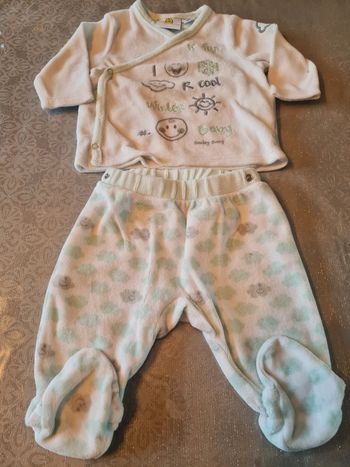 Pyjama velours smiley orchestra 3 mois