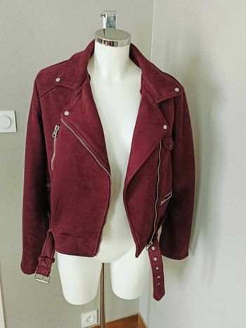 veste style perfecto en suedine