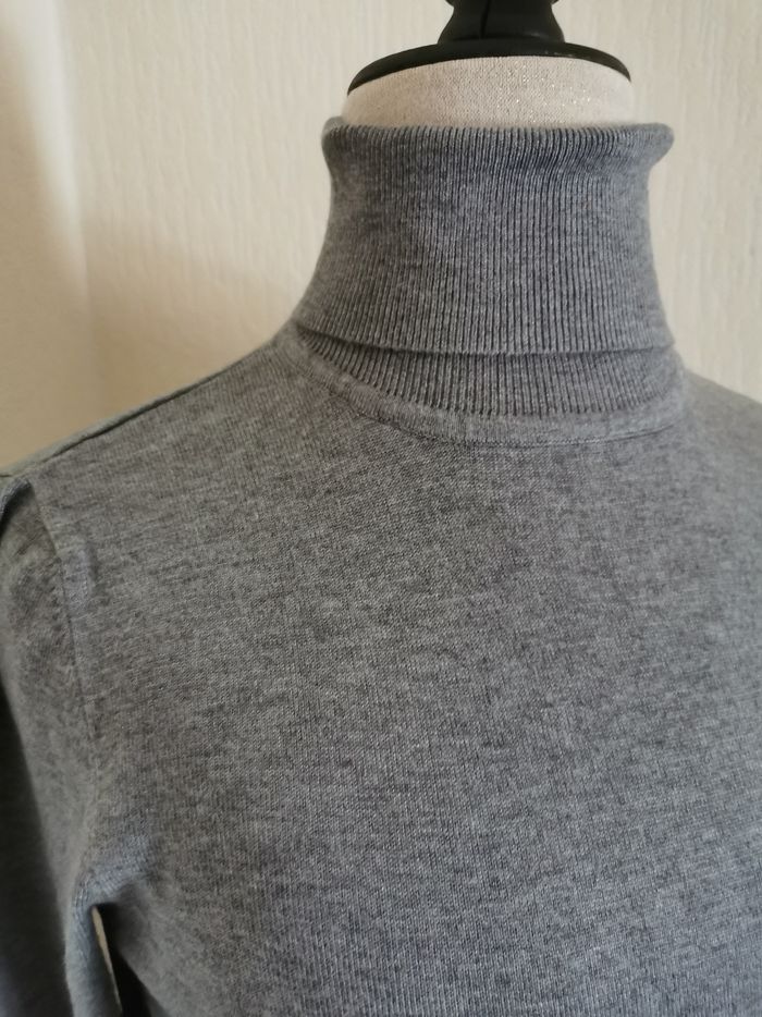 Pull à col roulé gris Camaïeu T36 - photo numéro 2