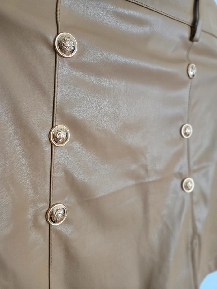 Jupe camel simili - photo numéro 2