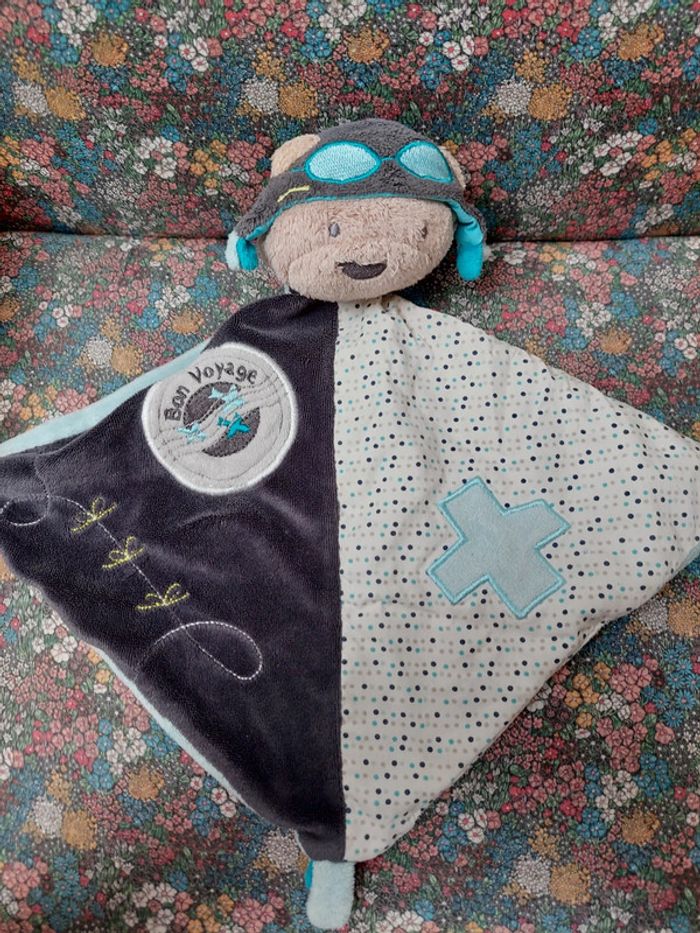 #16 - Doudou mouchoir ours Lazare Sauthon - photo numéro 3