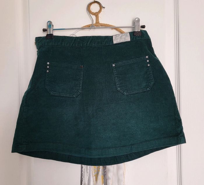 Jupe velour cert foncé Petit Bateau 12 ans - photo numéro 3