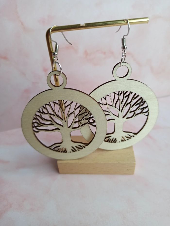 Boucles d'oreilles arbre de vie - photo numéro 2