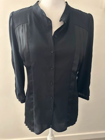 Chemisier plissé bleu marine Comptoir des Cotonniers T38 M