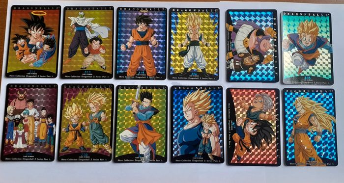 Lot cartes dragon ball z prisme set 12/12 part 3 artbox