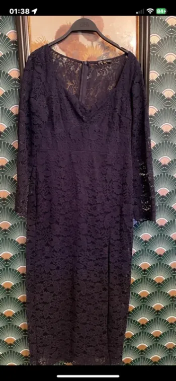 Nouvelle robe en dentelle bleu marine zara nouvelle collection taille L
