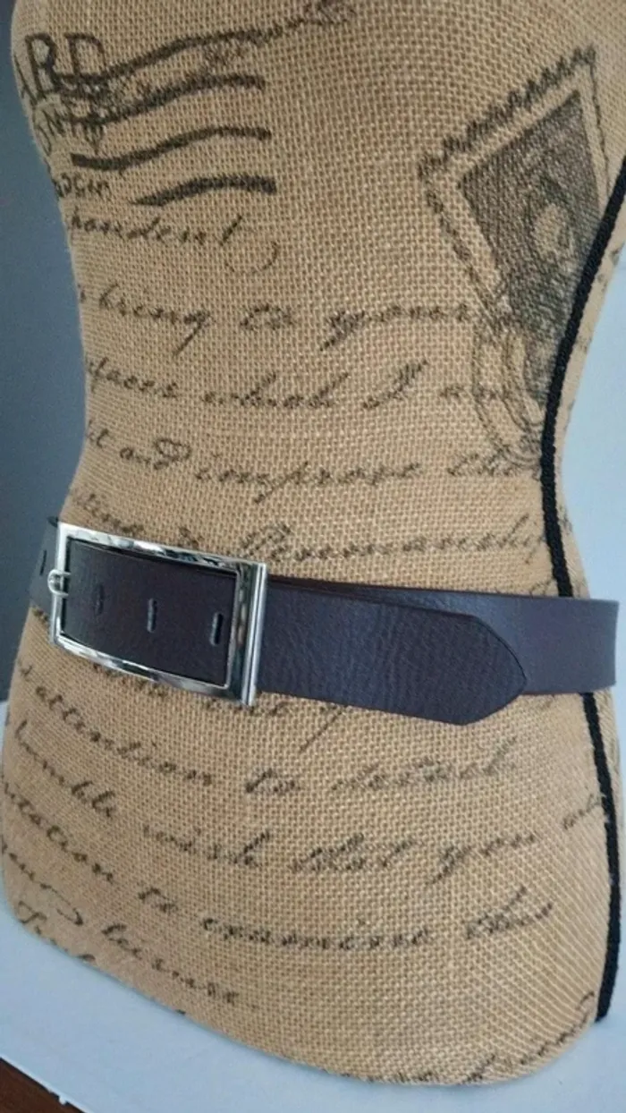 Ceinture marron foncé 85 cm femme boucle rectangulaire - photo numéro 6