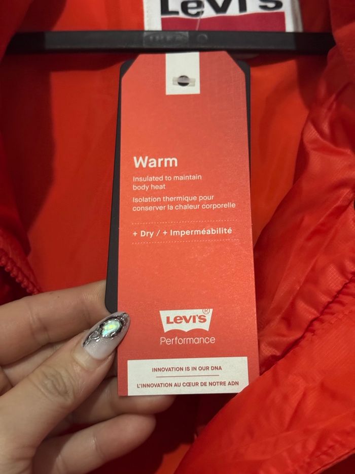 levi's luna core puffer jacket orange fluo - photo numéro 7