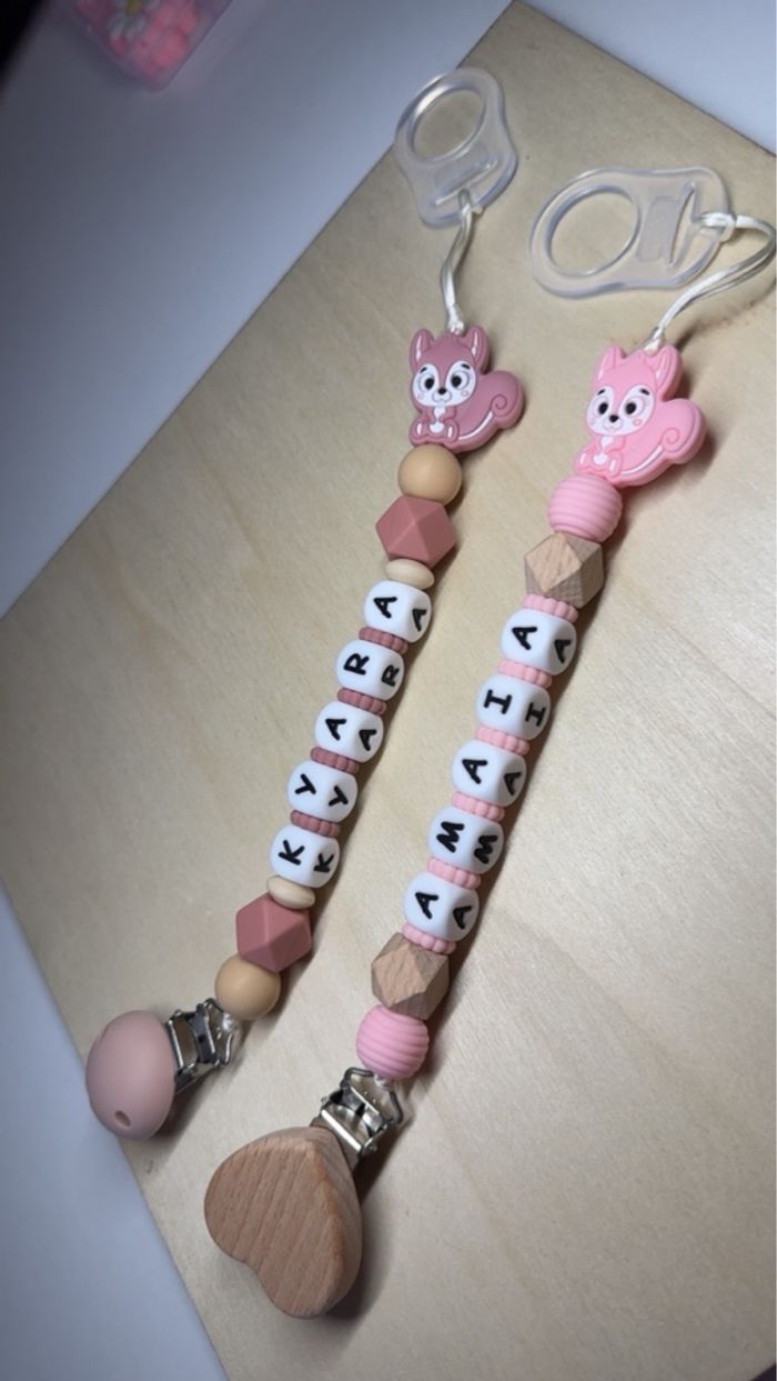 Attache tétine anneau de dentition porte clés - photo numéro 3