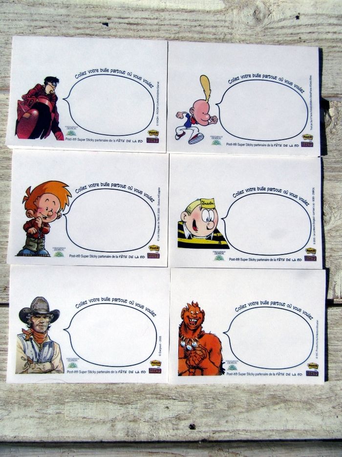 Lot de 9 carnets de post-it thème BD - photo numéro 2