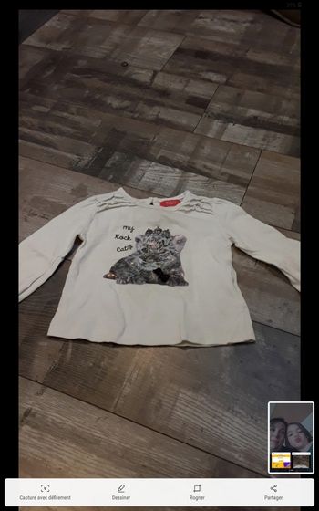 Tee shirt manche longue avec lionceaux