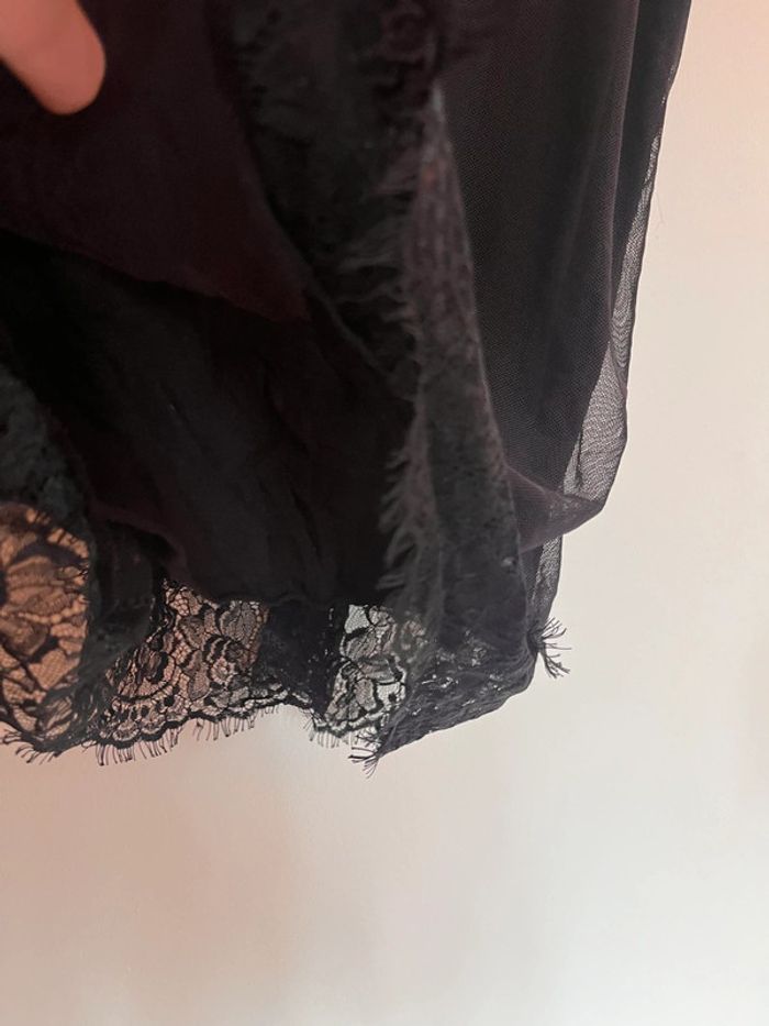 Debardeur noir dentelle chic sexy taille unique - photo numéro 3