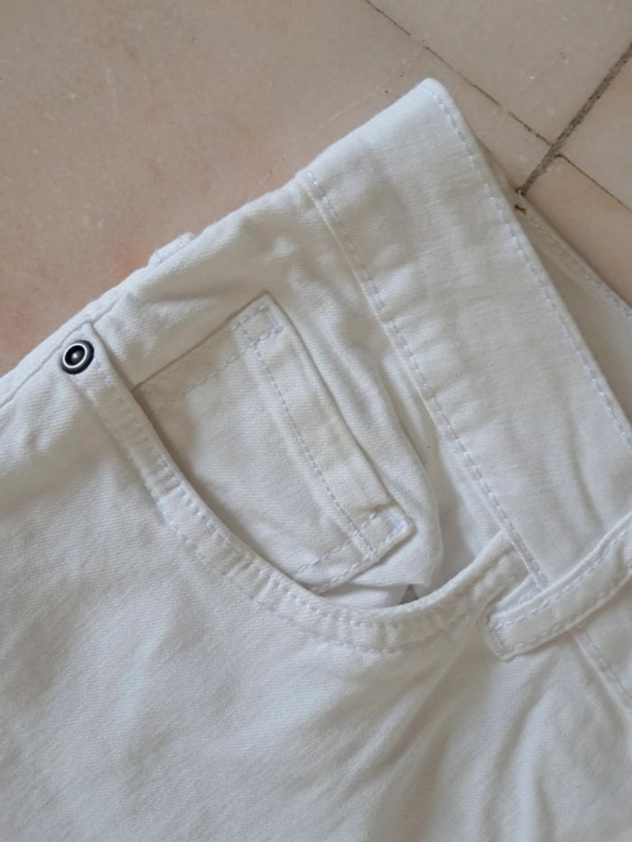 Md'M jean été blanc T.46 taille haute neuf - photo numéro 9