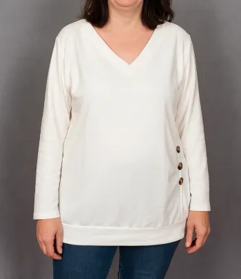 Pull col en V femme
