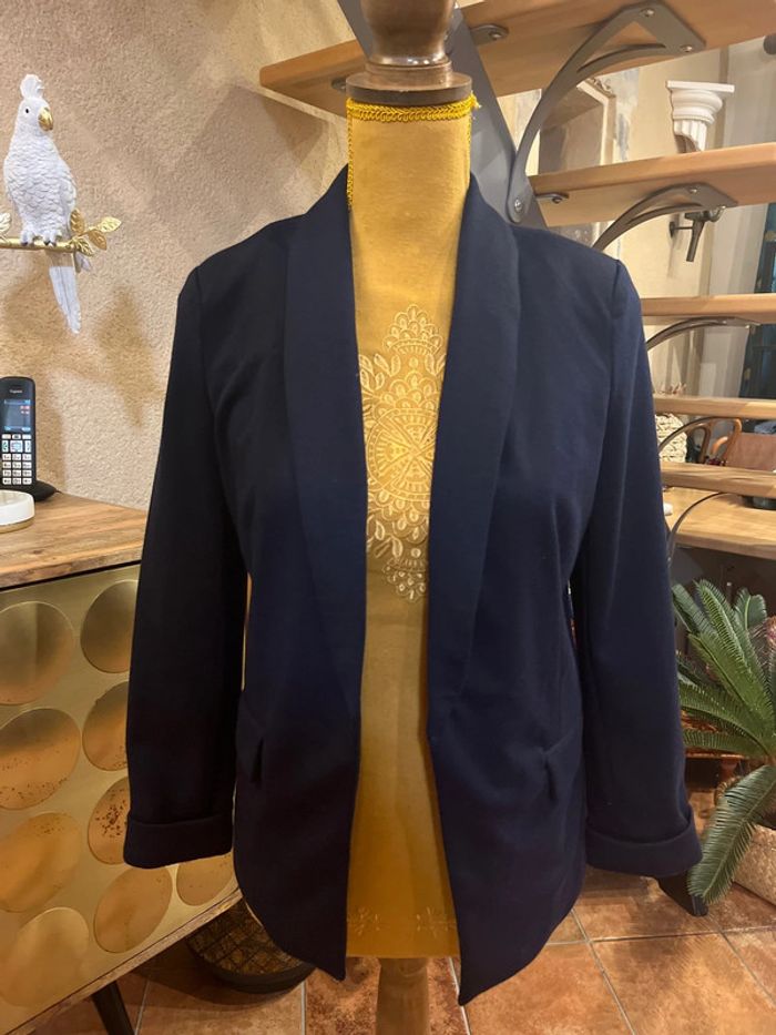 blazer bleu marine zara - photo numéro 3