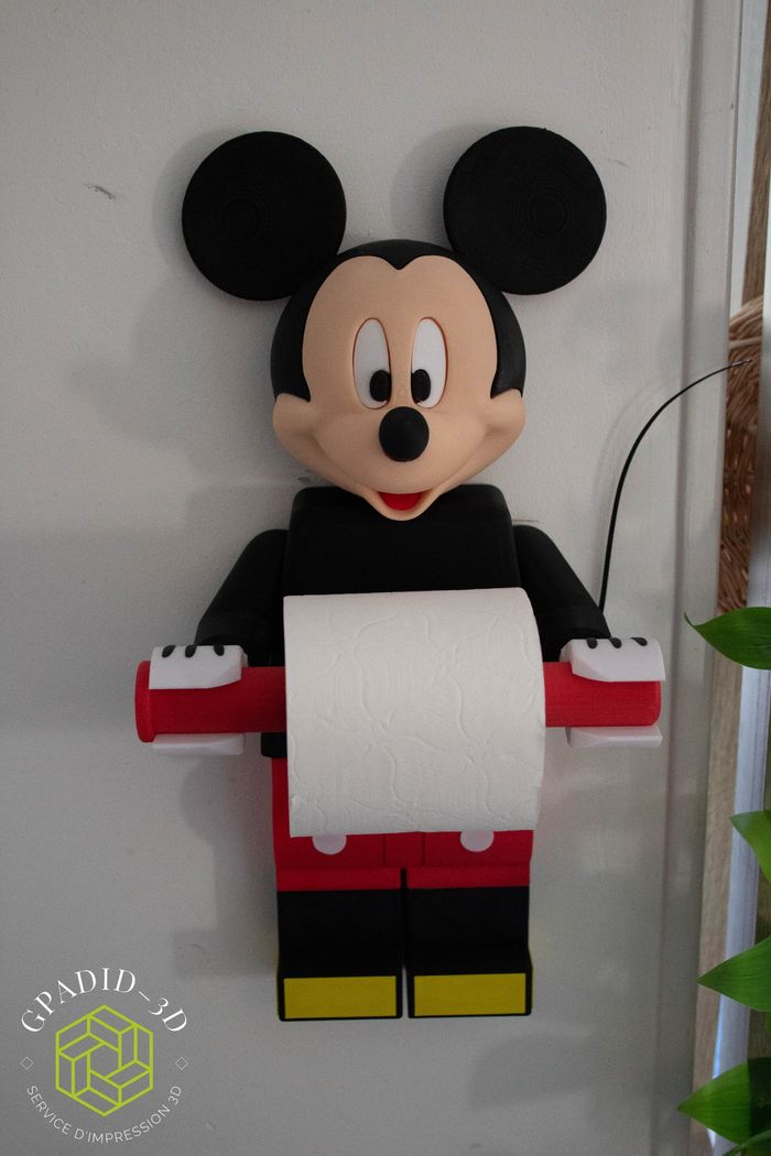 Dévidoir de papier toilette ou simple décoration murale dans un style lego Disney Mickey - photo numéro 3