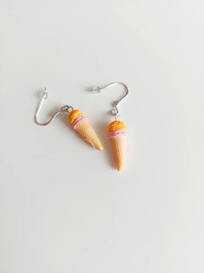 Boucles d'oreilles cornet de glace - photo numéro 4