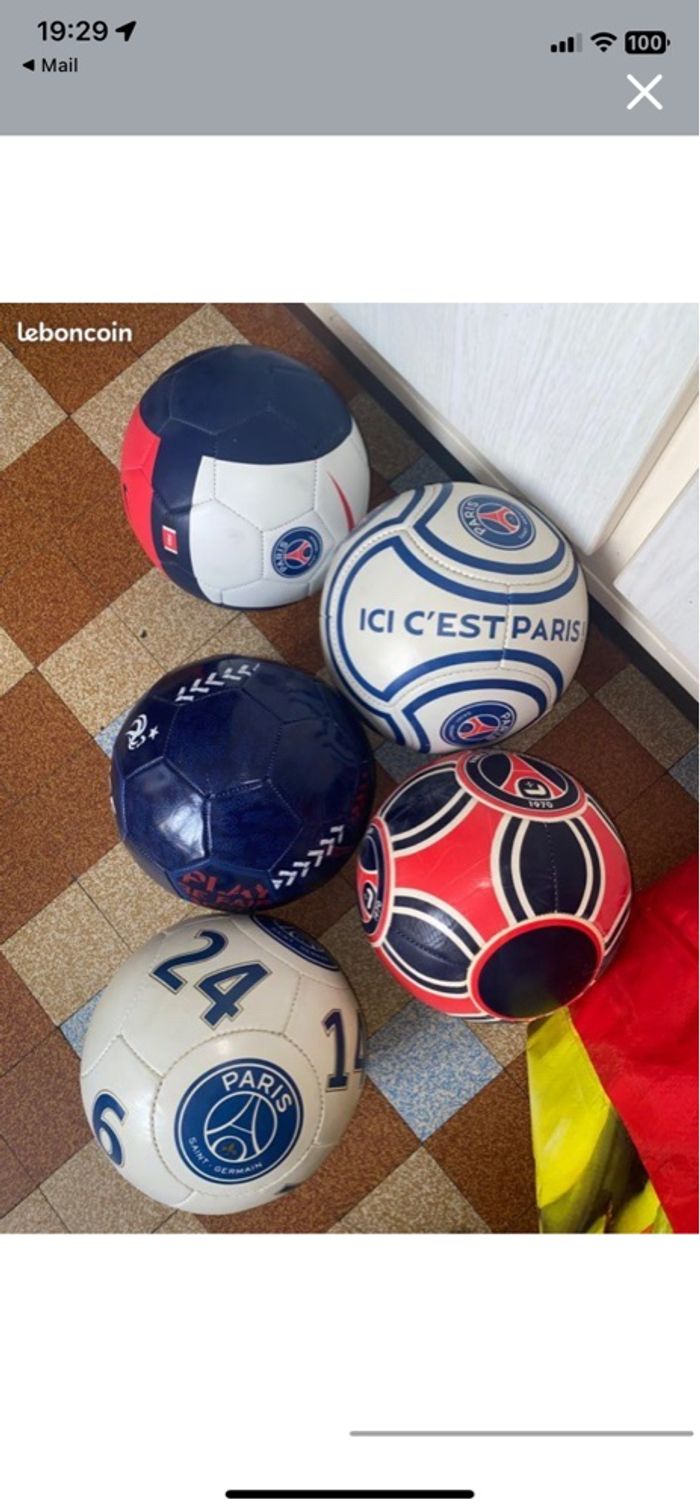 Ballons PSG X5 /15€ l’unité - photo numéro 2