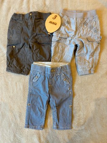Lot de 3 pantalons 3 mois