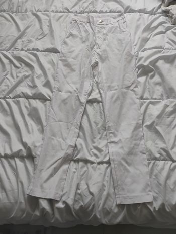 Pantalon blanc taille haute xs neuf