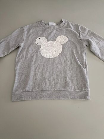 Pull Disney Mickey paillettes gris/noir taille xs