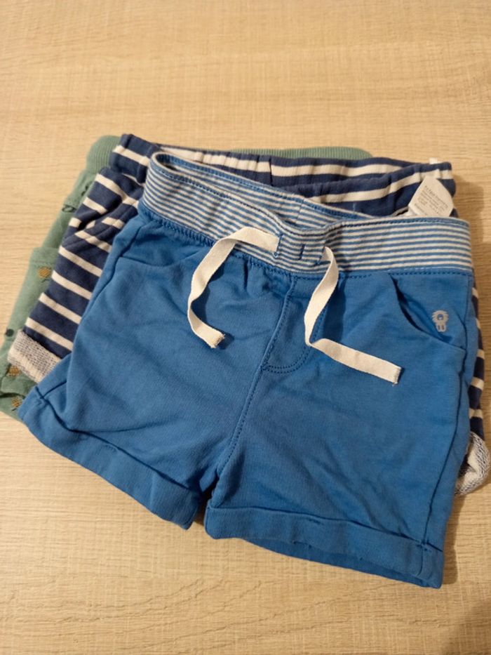 Lot 3 Shorts Bébé 6M | Disney • Obaïbi • H&M
