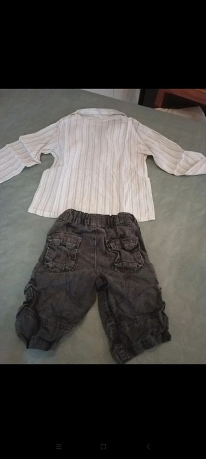 Ensemble short et t-shirt manches longues taille 2 ans en très bon état - photo numéro 4