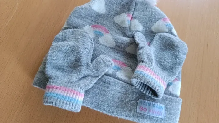 Ensemble bonne et moufles bébé - photo numéro 6