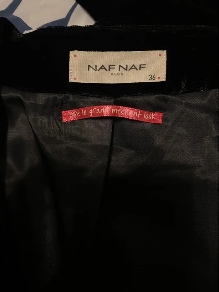 Perfecto velours noir Naf Naf - photo numéro 5