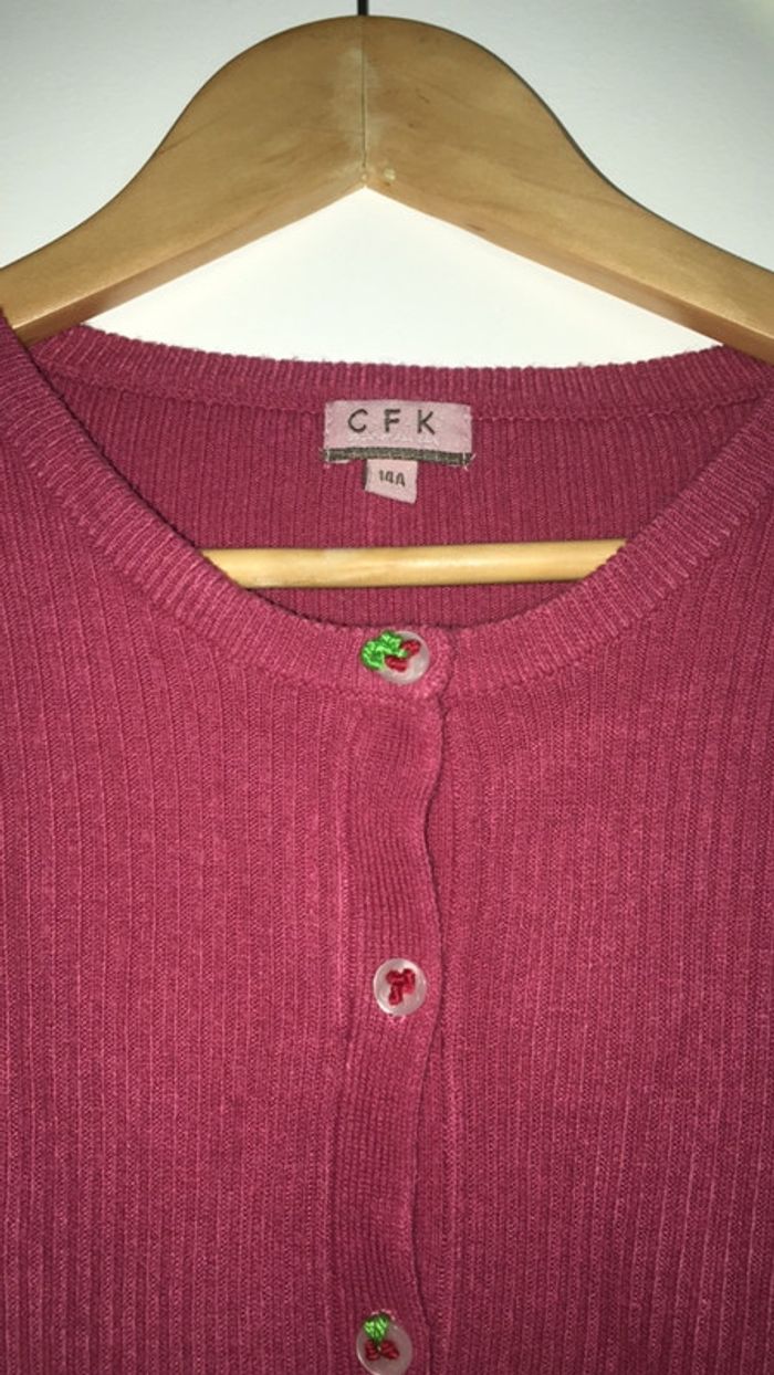 Lot 7 pièces14 ans robe bleue pailletées, gilet rose 2 débardeurs 1 tee-shirts - photo numéro 9