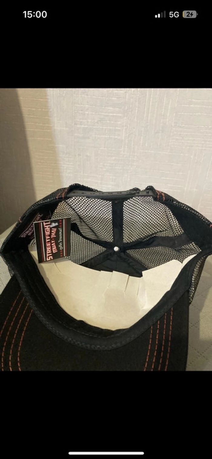 Casquette filet Street fight Muay Thai noir orange - photo numéro 4