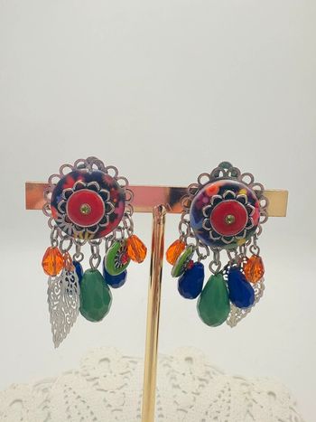 Boucles d’oreilles clips boho vintage