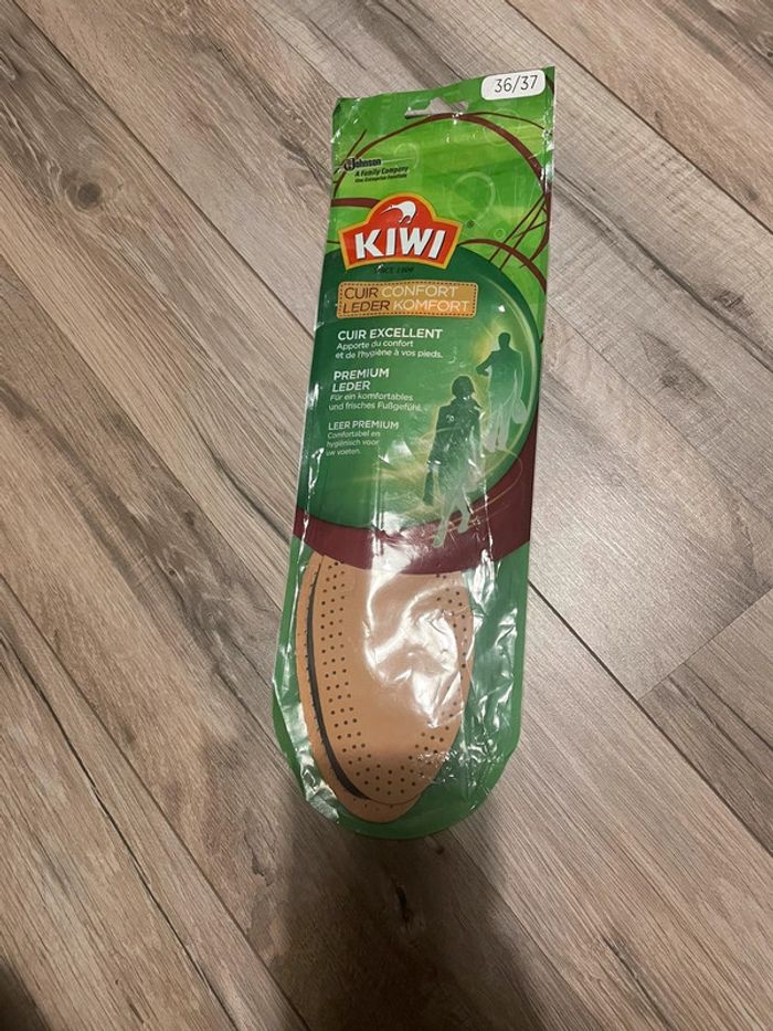 Semelles cuir confort kiwi 36/37, neuves - photo numéro 2