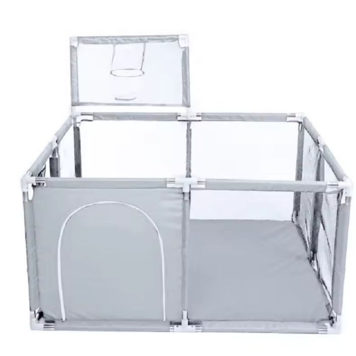 Parc 120x120 panier de basket intégré, 100 balles et 2 poignées