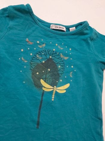 🦋 T-shirt turquoise 3ans