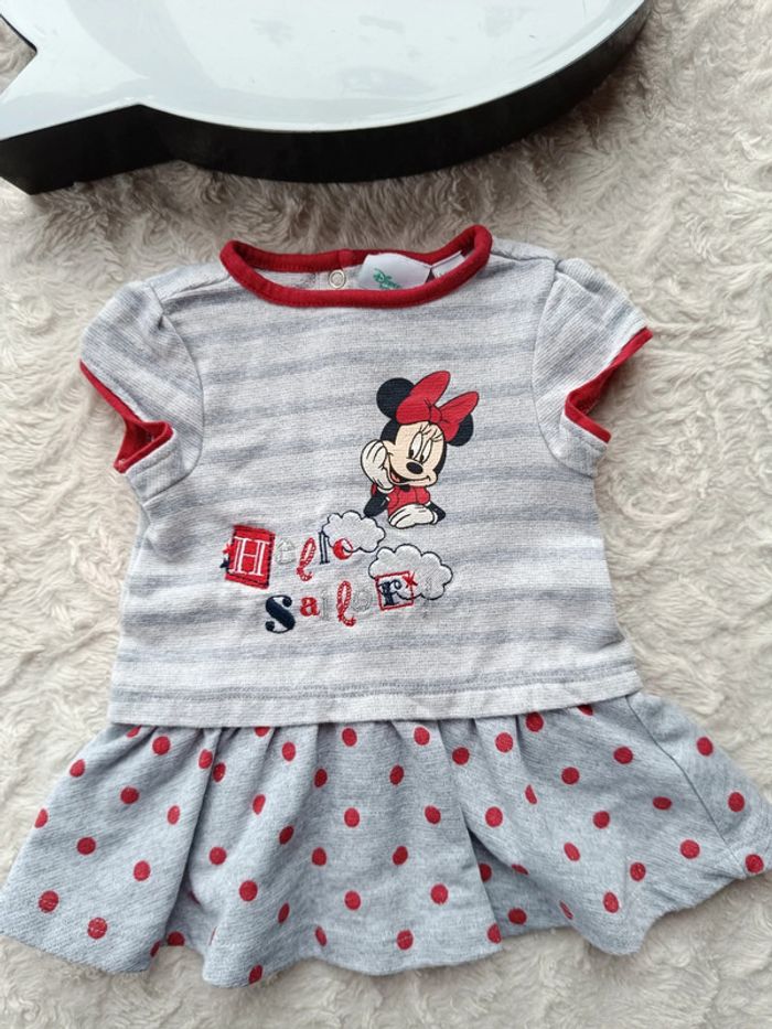 Robe manches courtes Fille 1 mois Minnie Hello Sailor Disney Baby - photo numéro 2