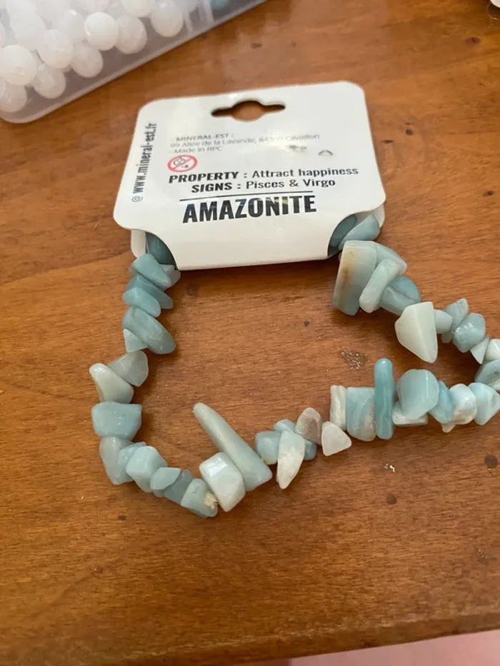 Bracelet en pierres amazonites - photo numéro 2