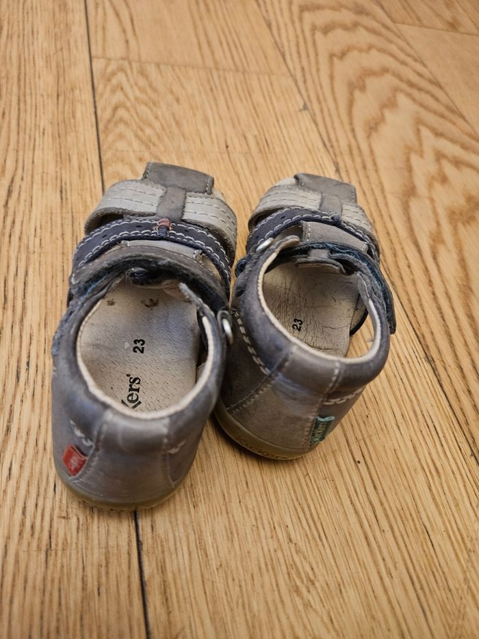 Sandales kickers 23 cuir - photo numéro 3