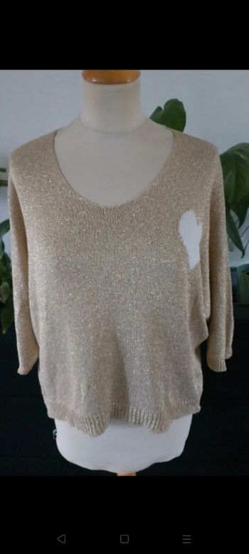 Pull manches 3/4 avec coeur