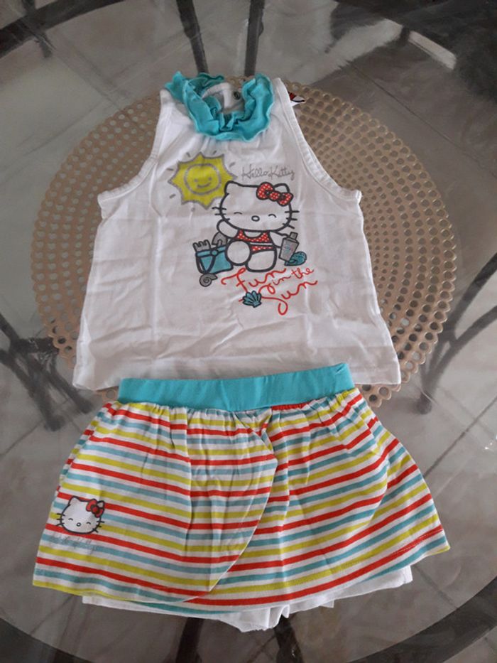 Ensemble De Jogging Hello Kitty 2 Pièces - Sweat à Capuche Zippé Et Pantalon, Imprimé Guépard