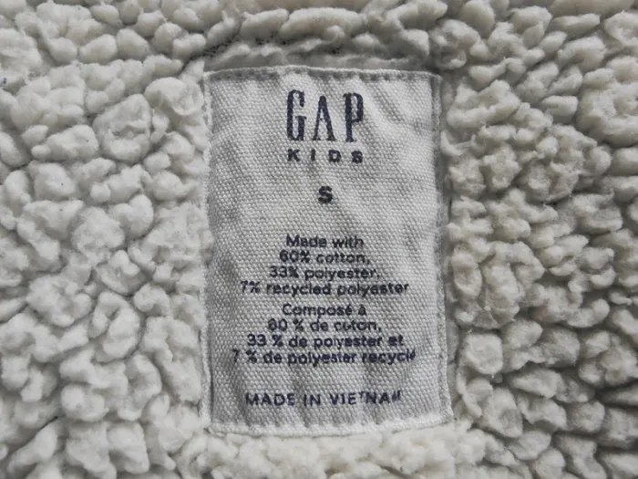 Gilet fourré à capuche Gap gris 6-7 ans - photo numéro 4