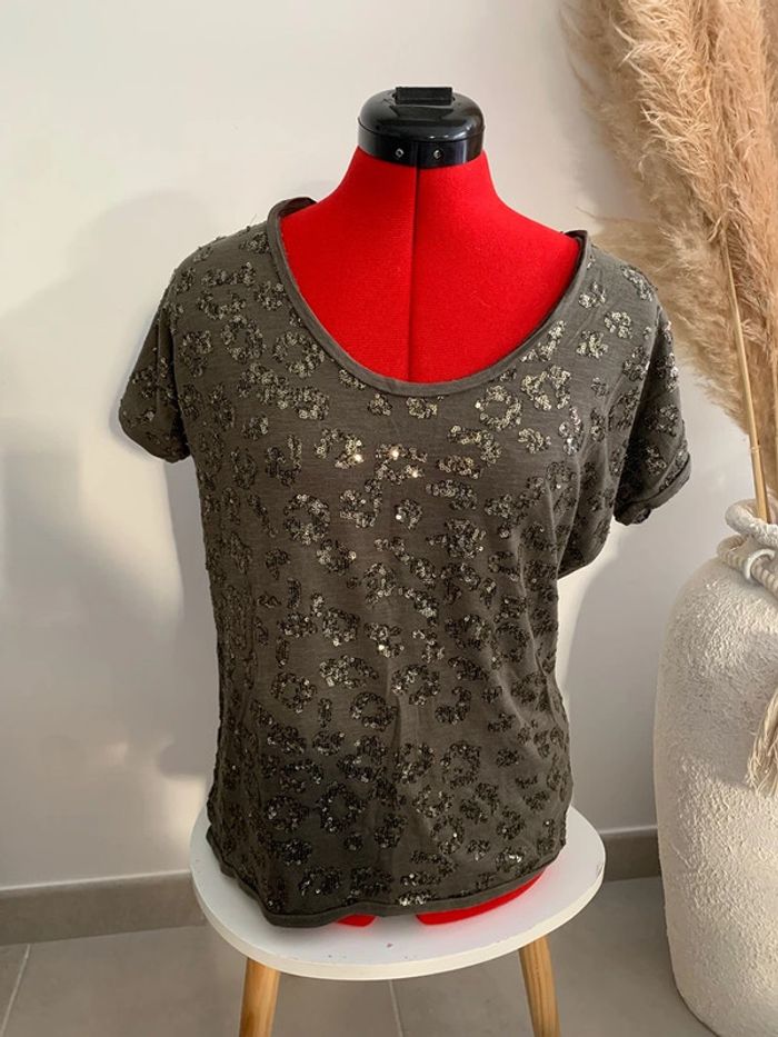 haut et t-shirt Ikks vert taille Xs