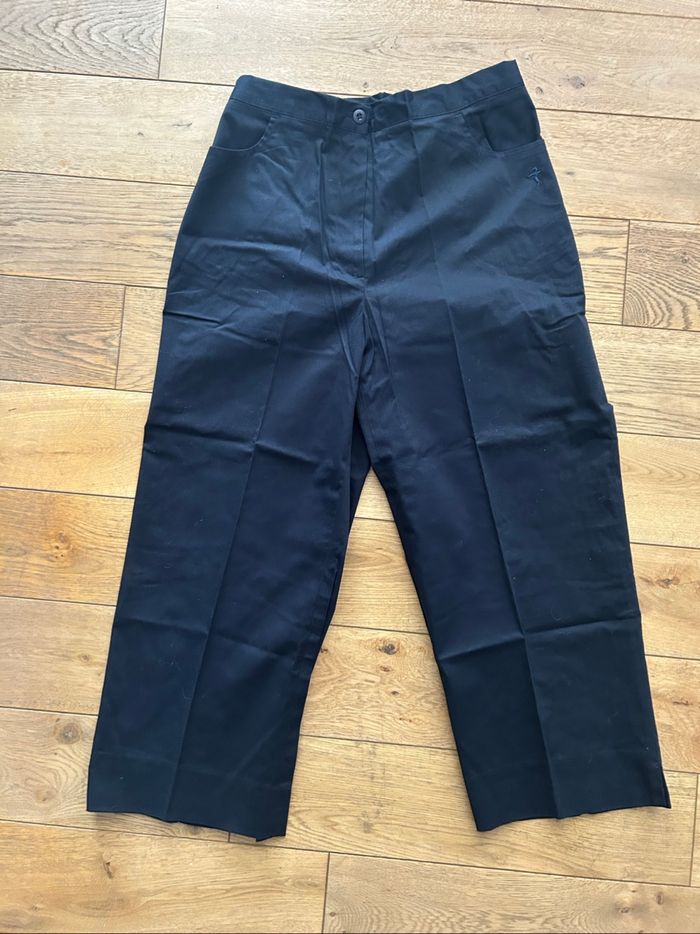 Pantalon 3/4 jambes larges en coton - Griffon - T34 - Parfait état - photo numéro 3